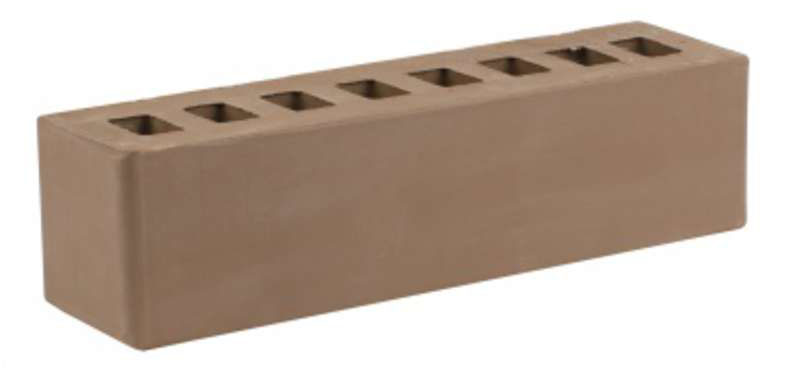 Кирпич коричневый половинка жкз 0.5 nf 250х65х65